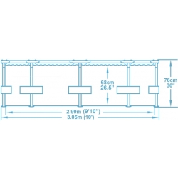 Basen ogrodowy stelażowy Bestway Steel Pro MAX 56406 305x76 cm