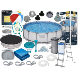 Basen stelażowy ogrodowy Bestway 56950 427x107 cm 13030 litrów + Akcesoria