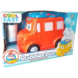 Samochód bus puszczający bańki mydlane + Płyn Pomarańczowy