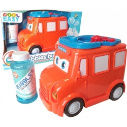 Samochód bus puszczający bańki mydlane + Płyn Pomarańczowy
