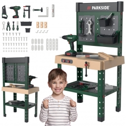 Warsztat Playtive Parkside 53x100x40 z akcesoriami + Wiertarka