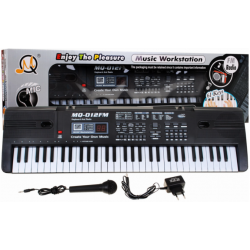 Keyboard dla dzieci + Mikrofon + Wbudowane radio FM MQ-012FM