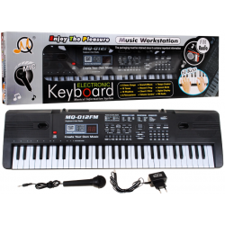 Keyboard dla dzieci + Mikrofon + Wbudowane radio FM MQ-012FM