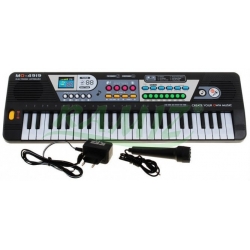 Keyboard dla dzieci + 49 klawiszy Zasilacz + Mikrofon MQ-4919